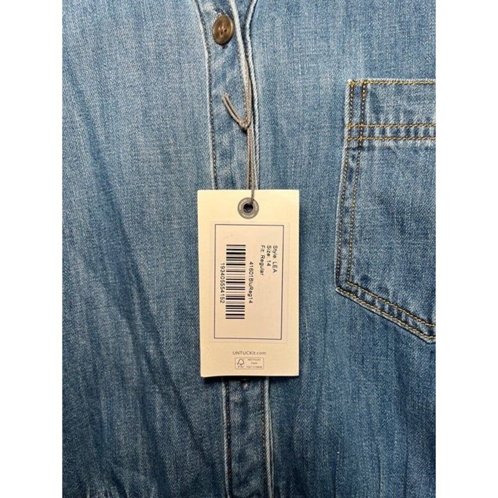 Untuckit Lea Denim Shirtdress -- NWT - Picture 2 of 4